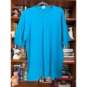 Mens vintage lee sport thick oversized cotton blank t shirt Large